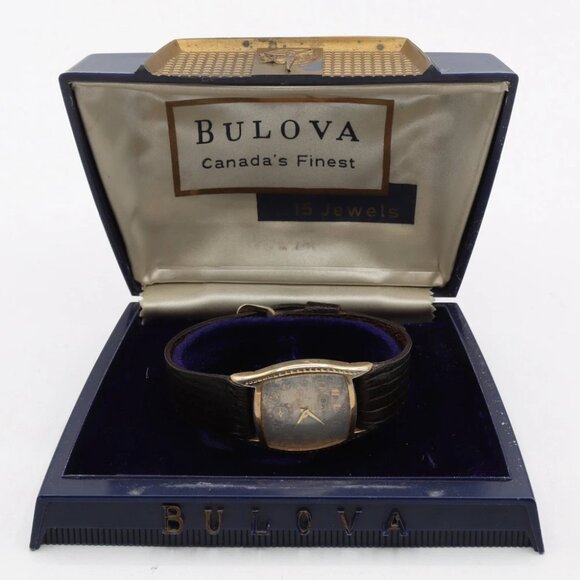 Vintage 27mm 1955 Bulova Men\'s Mechanical Wristwatch 10 BT USA Base Metal main image 6